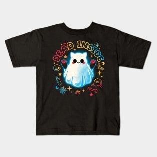 Cat ghost dead inside Kids T-Shirt